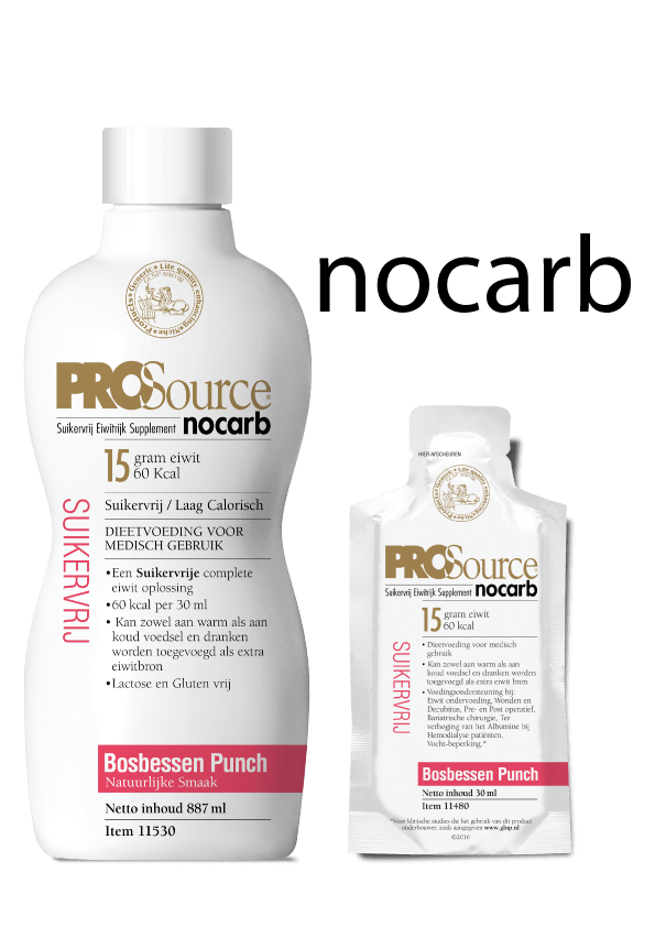 PROSource Nocarb fles en sachet